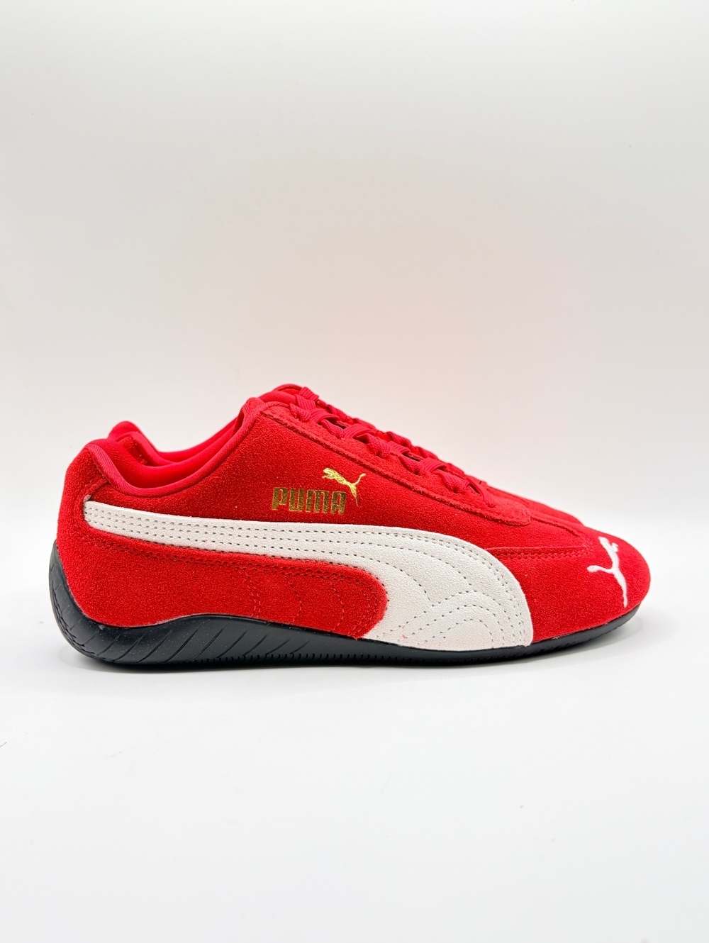 Puma Speedcat Red and White Suede Racing Sneakers Size 4Y/5.5W